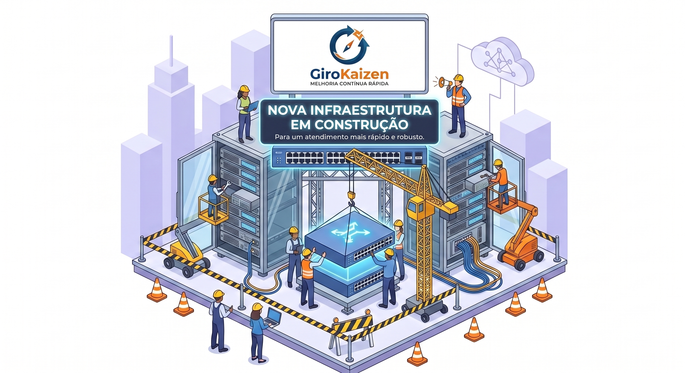 Ilustração de Site em Construção